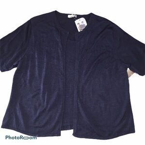 Urban Works Mock Layer Cami Cardigan Sweater - 1X